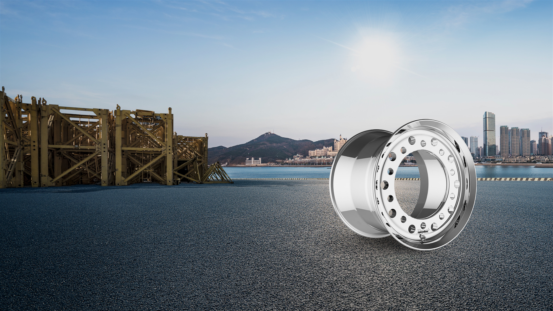 Lightweight alloy forged wheel for mega trailers