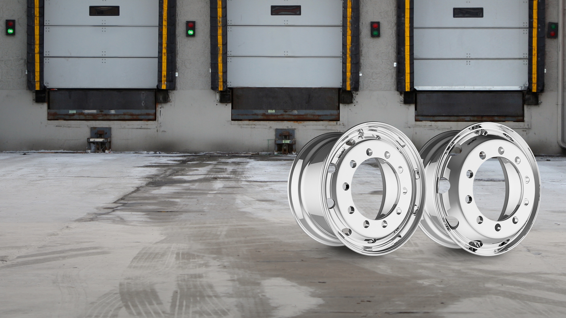 Lightweight alloy forged wheel for tractor units and trucks